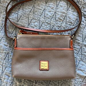 Dooney & Bourke Dark Grey Leather Crossbody Bag